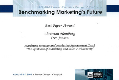 [Englisch] Chicago (Illinois), 2006, Best Paper Award 2006