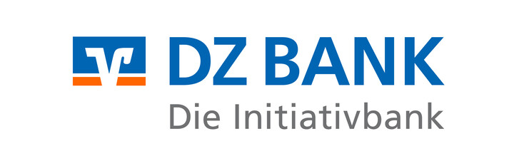Logo DZ Bank mit Schrift "DZ Bank Die Initiative"