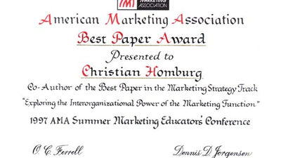 Chicago (Illinois), 1997, Best Paper Award 1997