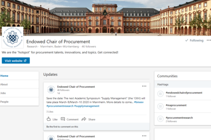 Linked In Screenshot Endowed Chair of Procurement
