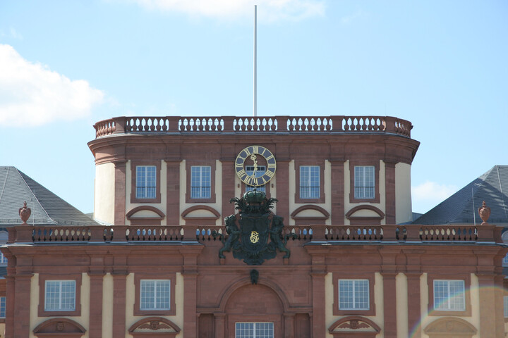 Castle roof with clock