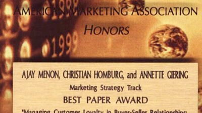 San Francisco (California), 1999, Best Paper Award 1999