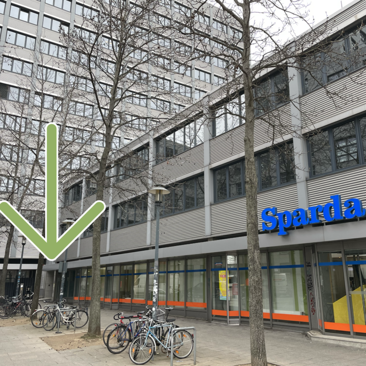 A picture of the entrance to our building.