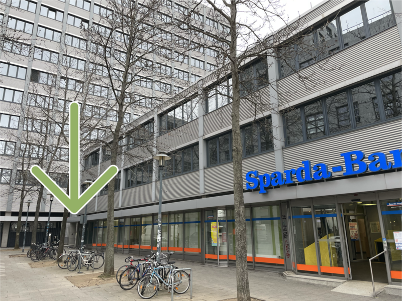 A picture of the entrance to our building.