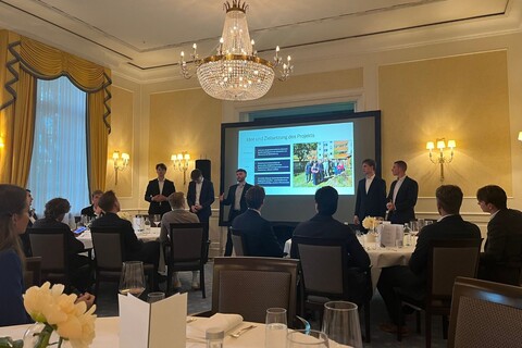 Students presenting at BASF Capstone