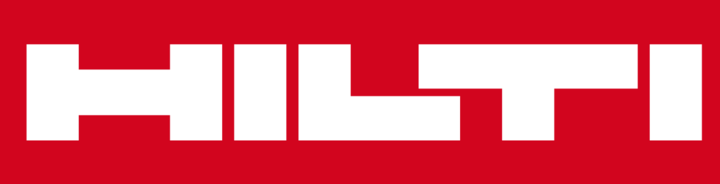 Logo in rot/weiß mit dem Schriftzug HILTI.