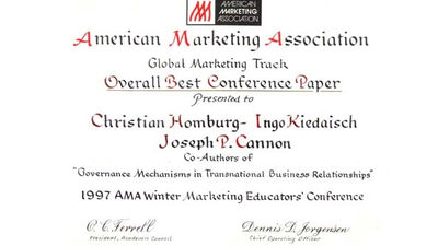 Saint Petersburg (Florida), 1997, Overall Best Conference Paper 1997