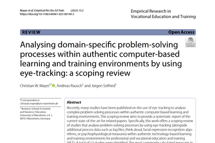Artikel Analysing domain-specific problem-solving processes