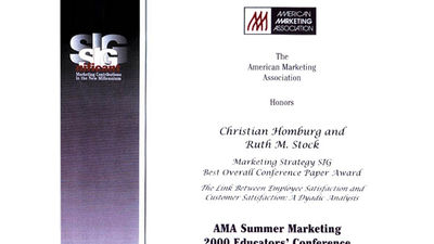 Chicago (Illionois), 2000, Best Overall Conference Paper Award 2000