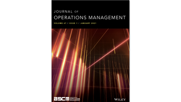 Cover Journal of Operations Management