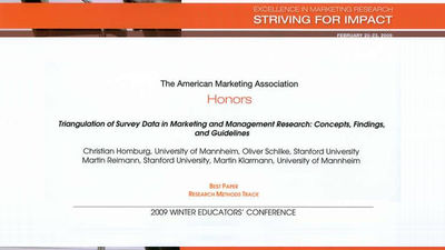 Tampa (Florida), 2009, Best Paper Award 2009