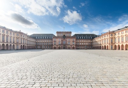 The Barockschloss and the Ehrenhof in Mannheim.