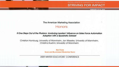 Tampa (Florida), 2009, Best Paper Award 2009