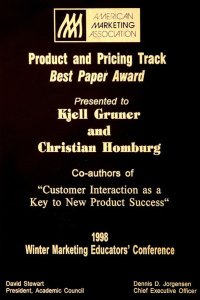 Austin (Texas), 1998, Best Paper Award 1998