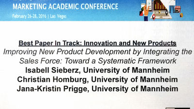 Las Vegas (Nevada), 2016, Best Paper Award 2016